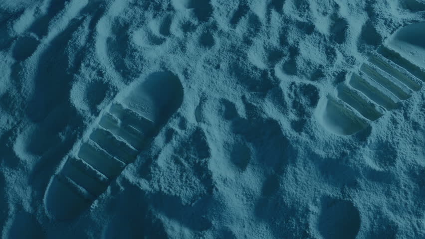 Footprints On The Moon From Apollo Mission