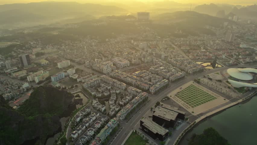 Hạ Long city in Vietnam near Halong Bay natural wonder of Southeast Asia