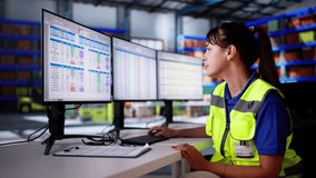 Warehouse Inventory Management On Computer. Staff In Office - Powered by Shutterstock - Get 15% off with code: PIKWIZARD15