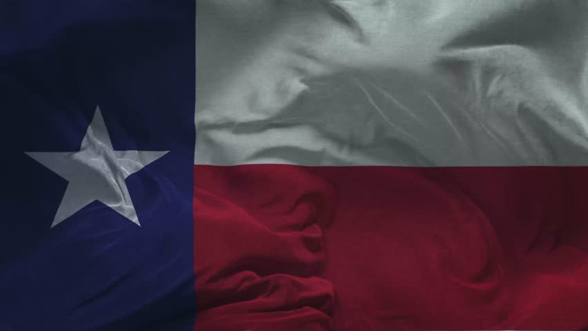 Texas Flag Slow Motion Cloth Animation -3D Rendering