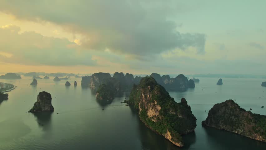 Hạ Long Halong Bay Vietnam emerald water lagoon limestone islands Southeast Asia