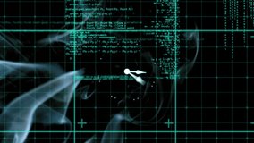 Clock with moving hands over digital code and grid animation. Time, technology, innovation, futuristic, motion, progress - Powered by Shutterstock - Get 15% off with code: PIKWIZARD15