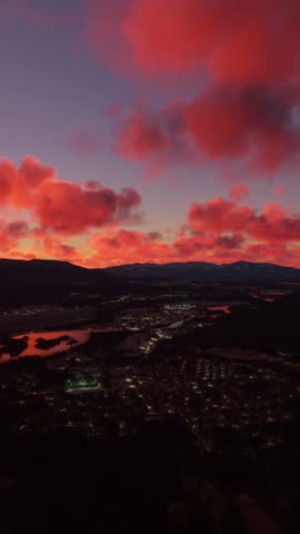 3D - Front Aerial View at Sunset of S.S. Klondike National Historic Site. Canada