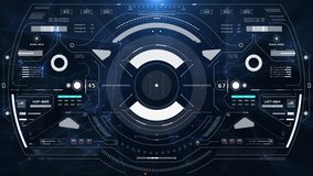 HUD Futuristic Technology UI Control Interface Screen Panel Fly Through In Low Poly Wave Line Connection 4K Motion Background. - Powered by Shutterstock - Get 15% off with code: PIKWIZARD15
