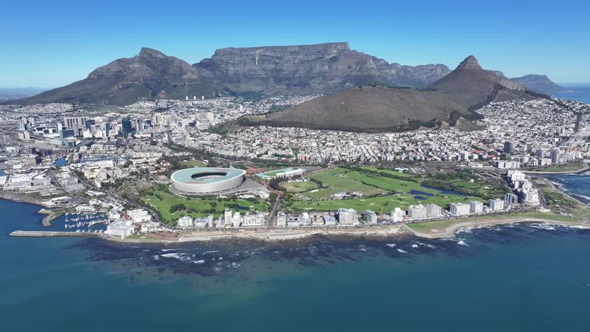 Cape Town Skyline At Western Cape South Africa. Capturing The Hustle And Bustle Of A Vibrant City From Above. Holiday Skyline Peaceful Stunning. Holiday Sea. Cape Town Western Cape.