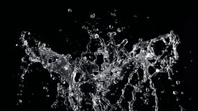 Super Slow Motion Shot of Water Splash Isolated on Black Background at 1000fps. - Powered by Shutterstock - Get 15% off with code: PIKWIZARD15