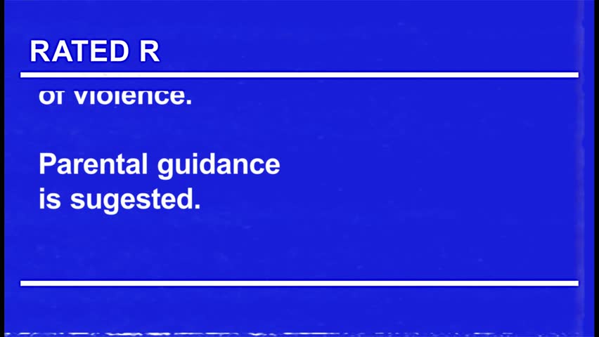 The rating label on VHS tapes informs audiences about intense themes, such as violence, strong language, or explicit scenes, present in the movie.