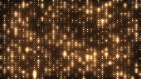 Bright golden disco lights seamless motion. Glowing flicker wall lights for night club, glamour and fashion event. Disco party flashing lights. VJ animation. Flashing wall. Music video,  jazz, pop. - Powered by Shutterstock - Get 15% off with code: PIKWIZARD15