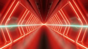3D loop animation of illuminated futuristic tunnel, sci fi background. 3D Illustration - Powered by Shutterstock - Get 15% off with code: PIKWIZARD15