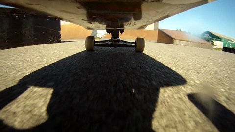 Flip trick with camera under the skateboard