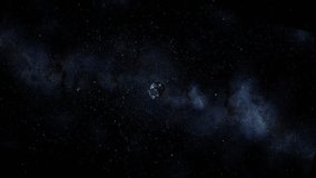 Big Asteroid with meteors spinning toward planet earth
3d rendering sci fi concept outer space view,4k,2024 
 - Powered by Shutterstock - Get 15% off with code: PIKWIZARD15