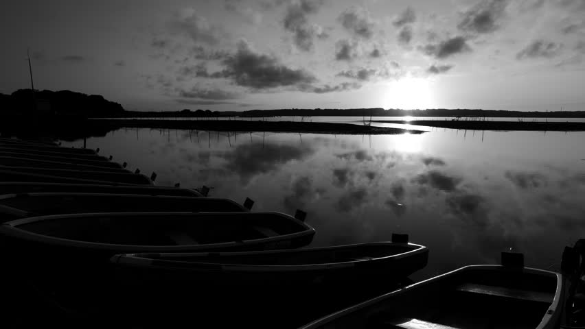 A view of the lake at dawn.