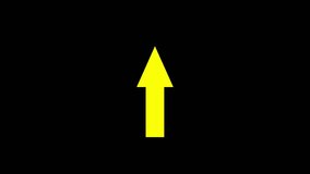 arrow symbol. white and yellow Moving arrow on up. arrow animation black background.4k resolution. - Powered by Shutterstock - Get 15% off with code: PIKWIZARD15