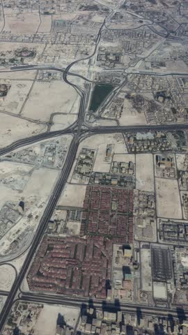 3D - Top aerial view of the city of Doha in Qatar