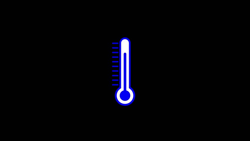 Temperature icon,line thermometer symbol or emblem icon animation..