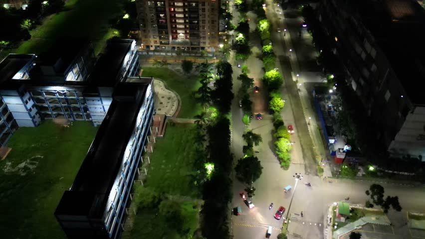 eautiful aerial landscape of kolkata with nice modern buildings and architecture