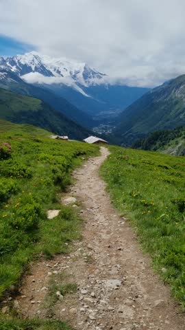 Beautiful scenery of the Tour du Mont Blanc
