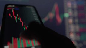 Explore Mobile Stock Trading Analyzing Candlestick Charts and Market Trends for smart investment decisions. Enhance financial analysis with market data visualization and strategic trading - Powered by Shutterstock - Get 15% off with code: PIKWIZARD15