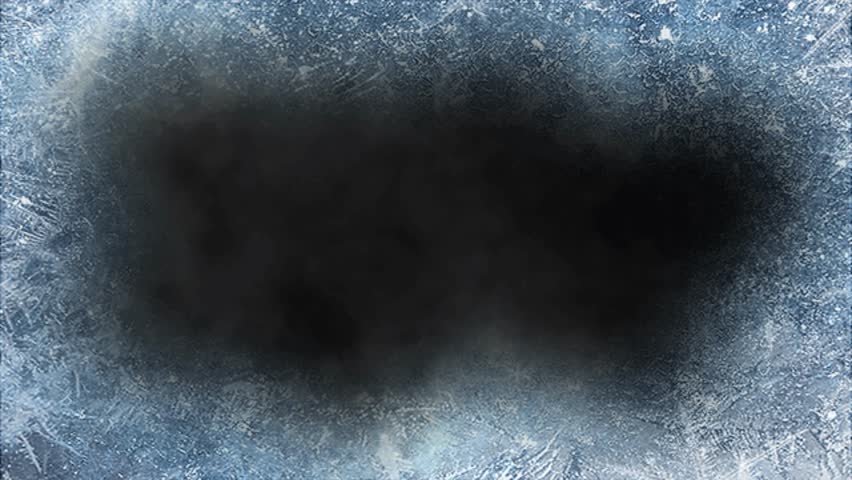 Frost pop up motion graphic animation on isolated black background.4K footage video effect template.