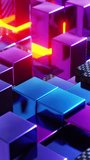 3d purple and blue blocks. Vertical looped video - Powered by Shutterstock - Get 15% off with code: PIKWIZARD15