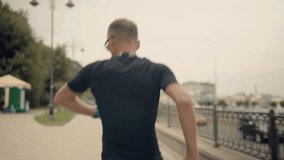 Sportsman Jog Cardio Workout Run. Runner Fitness Sport Training Running Marathon. Sport Running Fitness Exercising. Athlete Jogging Run In City, Exercise Triathlon. Sport Recreation Running Exercising - Powered by Shutterstock - Get 15% off with code: PIKWIZARD15