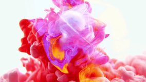 Pink ink dropped in water on white background  - Powered by Shutterstock - Get 15% off with code: PIKWIZARD15