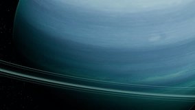 Close up of Planet Uranus the Ice giant 3D Animated Visualization with Rings UHD 4K 01 CGI Space Footage - Powered by Shutterstock - Get 15% off with code: PIKWIZARD15