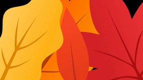 This is a motion graphic animation of colorful autumn leaves transition overlay, on alpha transparent background, on loop - Powered by Shutterstock - Get 15% off with code: PIKWIZARD15