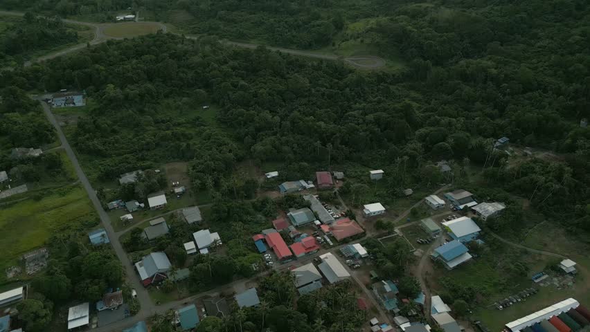 Beautiful Drone View Sunset, At Telok Melano White Sandy Beach, Kuching,Sarawak