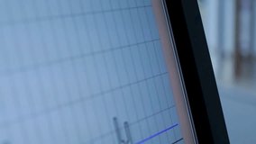 A close-up of a computer screen showing fluctuating financial data and graphs - Powered by Shutterstock - Get 15% off with code: PIKWIZARD15