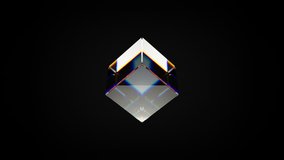 3D animation of glass of cube loop rotating. 4K abstract animation of transparent object - Powered by Shutterstock - Get 15% off with code: PIKWIZARD15