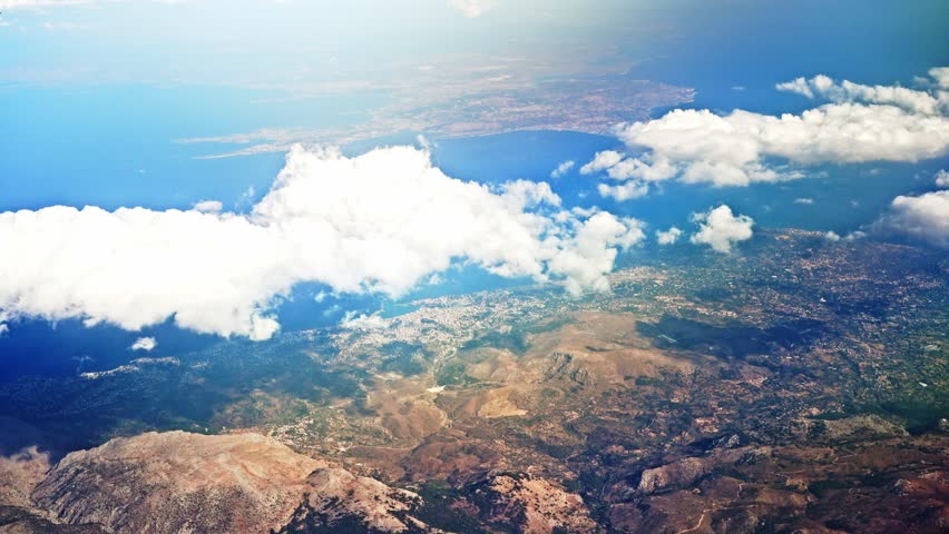 Aerial footage of Chios Greek island