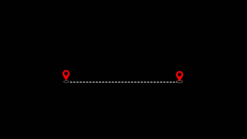 Location Icon Symbol and directional Location Pin Pointer icon animated background.4k