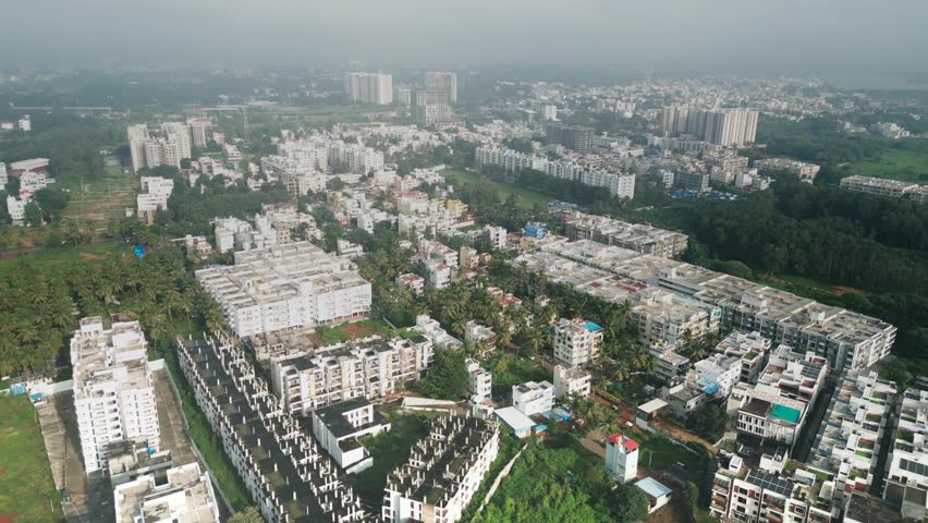 Prakriti nagar buldings bird eye in kogilu Bengaluru Karnataka in india