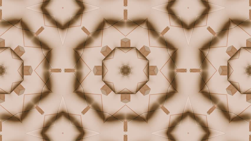 Abstract Kaleidoscope: Stunning 3D Geometric Mandalas and Patterns. This video blends captivating designs with intricate 3D elements for a mesmerizing effect