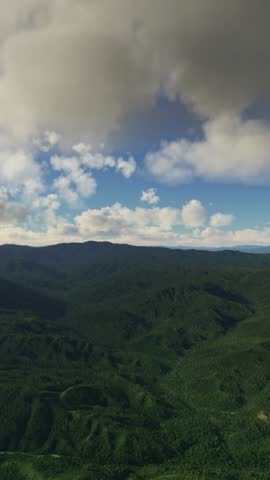 3D - Aerial view of the Great Smoky Mountains National Park in Tennessee. United States