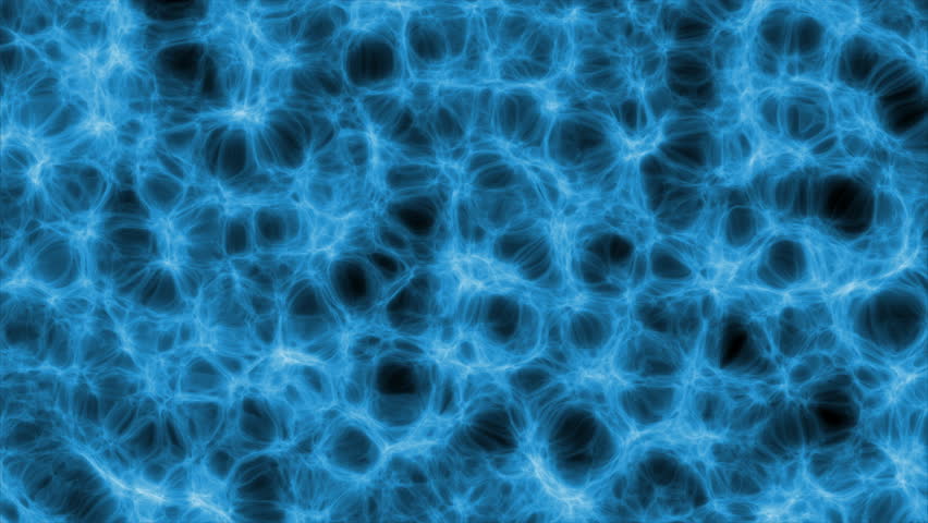 A blue background in the form of an evolving network of neurons. Abstract animation.