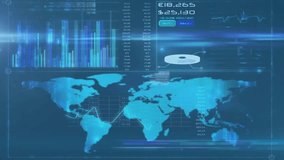 Clock animation over global financial data and stock market charts. Finance, economy, analytics, visualization - Powered by Shutterstock - Get 15% off with code: PIKWIZARD15