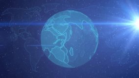 Rotating digital globe with network connections, social media notifications animation. Technology, connectivity, global, communication, internet - Powered by Shutterstock - Get 15% off with code: PIKWIZARD15