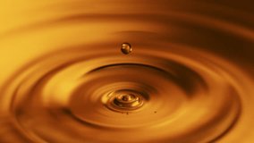 Super Slow Motion of Dropping Dark Golden Coffee Liquid. Filmed on High Speed Cinema Camera, 1000fps. - Powered by Shutterstock - Get 15% off with code: PIKWIZARD15