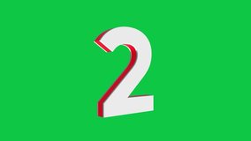 3D Number 2 logo rotating on green screen chroma key background, 4K English alphabet animation video clip - Powered by Shutterstock - Get 15% off with code: PIKWIZARD15