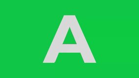 3D A letter logo rotating on green screen chroma key background, 4K English alphabet animation video clip - Powered by Shutterstock - Get 15% off with code: PIKWIZARD15