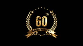 60th Anniversary Celebration. 60 Golden Year Anniversary Animation
 - Powered by Shutterstock - Get 15% off with code: PIKWIZARD15