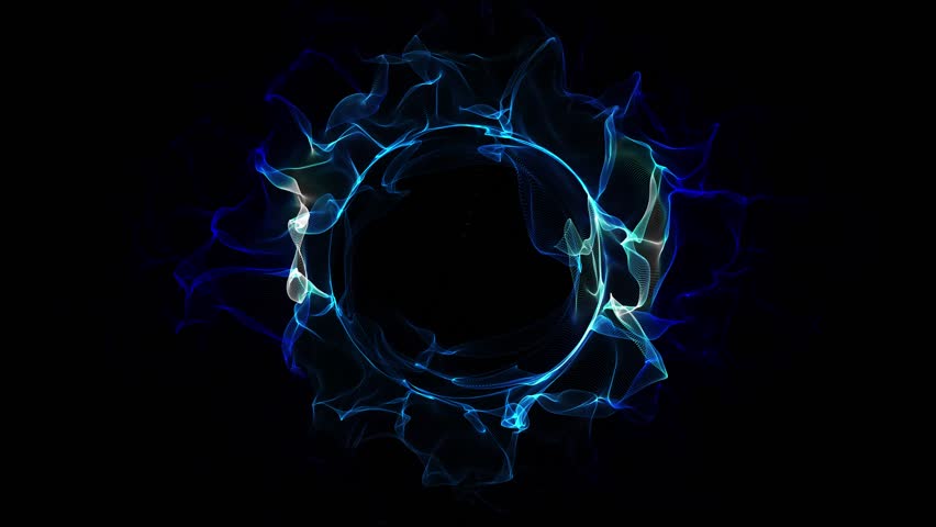 energy sector.Futuristic magical plasma circle  glows in space.

