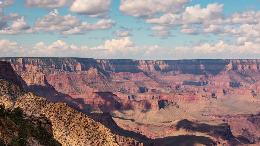 Time Lapse of the shadows and clouds moving across the Grand Canyon.