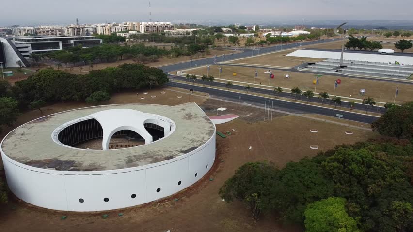 Aerial view of the Museu do Indio in Brasília, capital of Brazil.