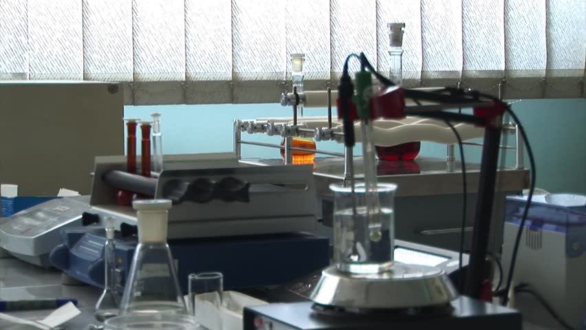 Mixing of solution in a laboratory