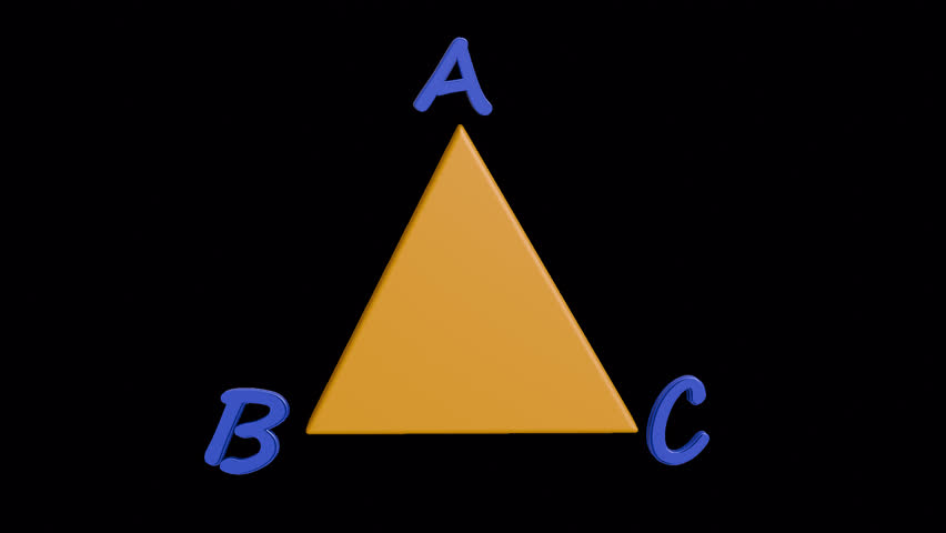 three corner 3d icon. the science of geometry. education icons. trancparen background