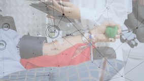 Using tablet, healthcare professional with network connections and data processing animation. technology, digital, medical - Powered by Shutterstock - Get 15% off with code: PIKWIZARD15