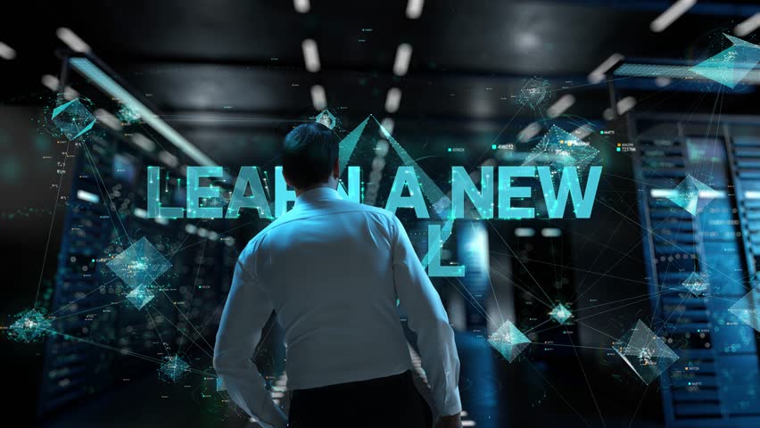 Learn a new skill. IT Administrator Activating Modern Data Center Server with Hologram.